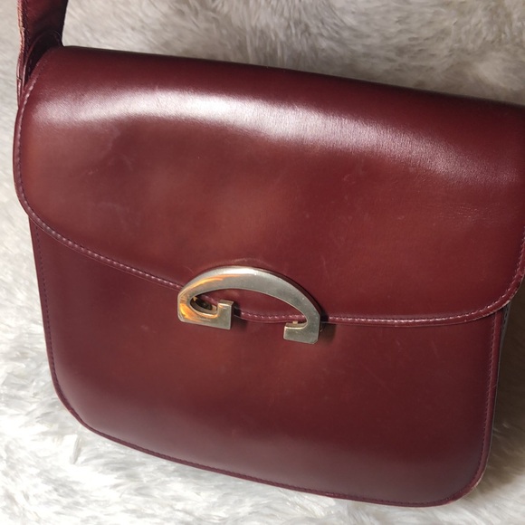 Vintage Gucci Leather Burgundy Maroon Shoulder Bag with Coin Purse - Picture 16 of 16